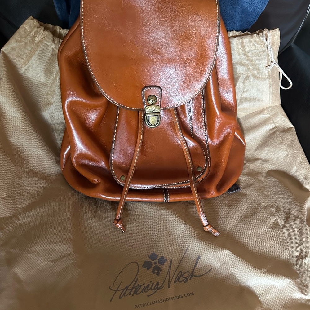 Patricia Nash Brown Leather Signature Backpack